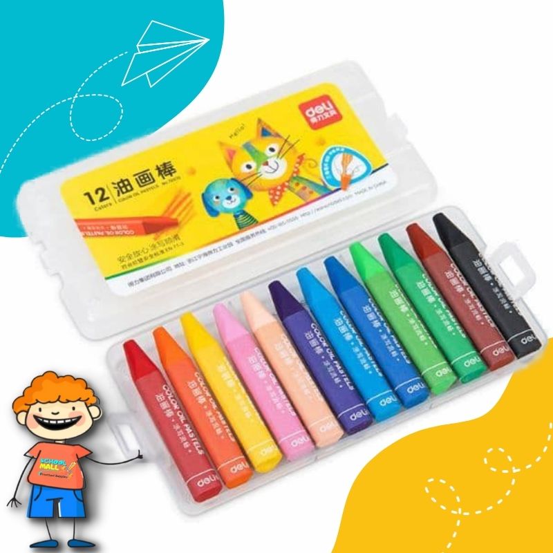 Colorful Triangle Shaped Pastels for Drawing  12Pcs/Box