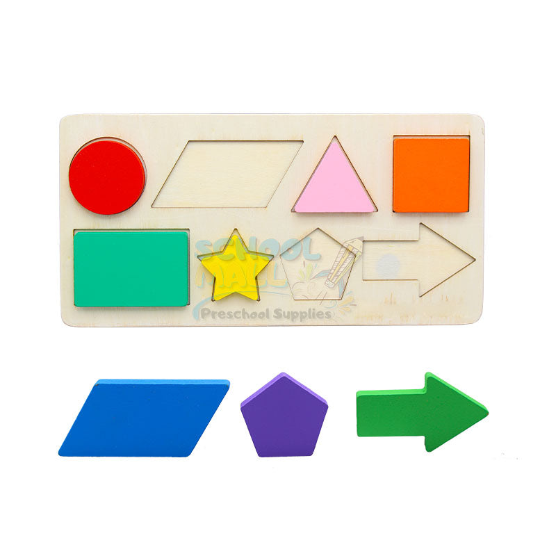 8 Pcs Geometry Shapes Puzzle Board – School Mall - Educational Toys ...