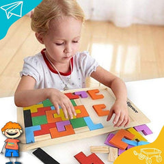 Wood Intelligence 40 Pcs Russian Puzzle Blocks