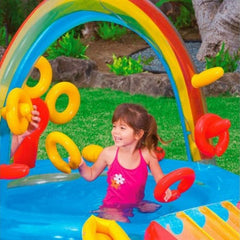 INTEX Rainbow Ring Play Center Pool 9'9" L x 6'4" W x 4'5" H