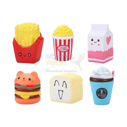 Adorable Food-Themed Squishy Toys 6 Pcs