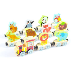 Wooden Magnetic Animal Little Train 11 Pcs #1860