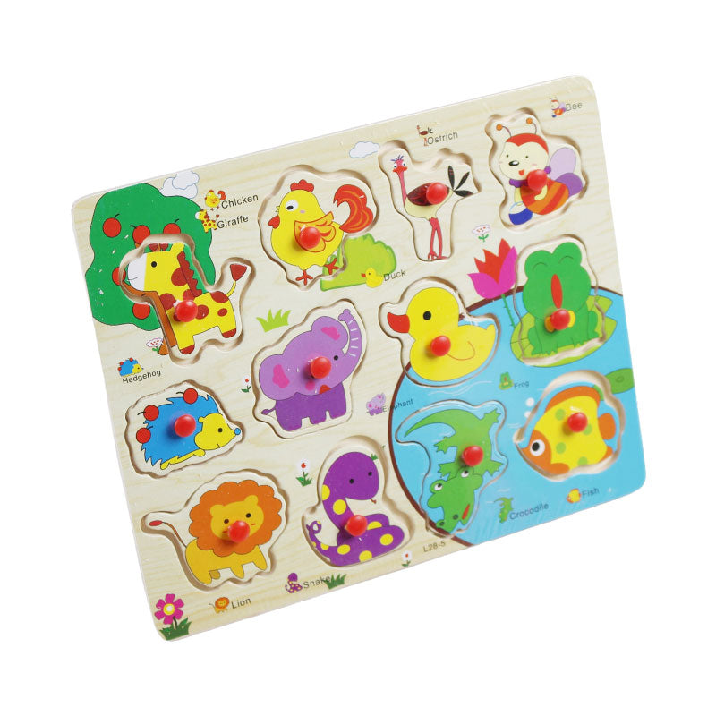 Peg Puzzle Board Wooden 