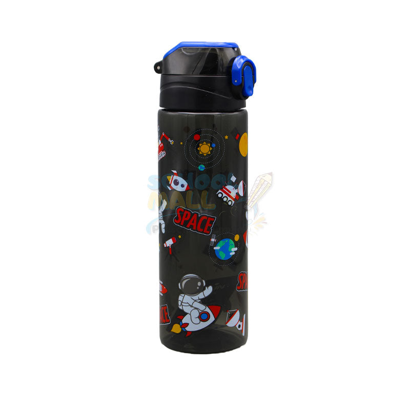 Printed Water Bottle Black 750ml