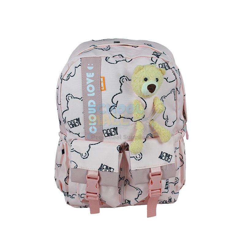 Cloud Love Cute Bear School Bag 17"