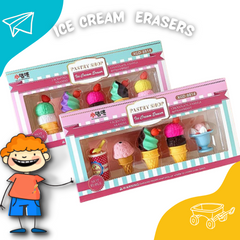 Ice Cream Erasers - Premium Quality Eraser Set