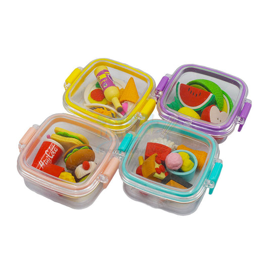 Cute Box of Children's Food Erasers