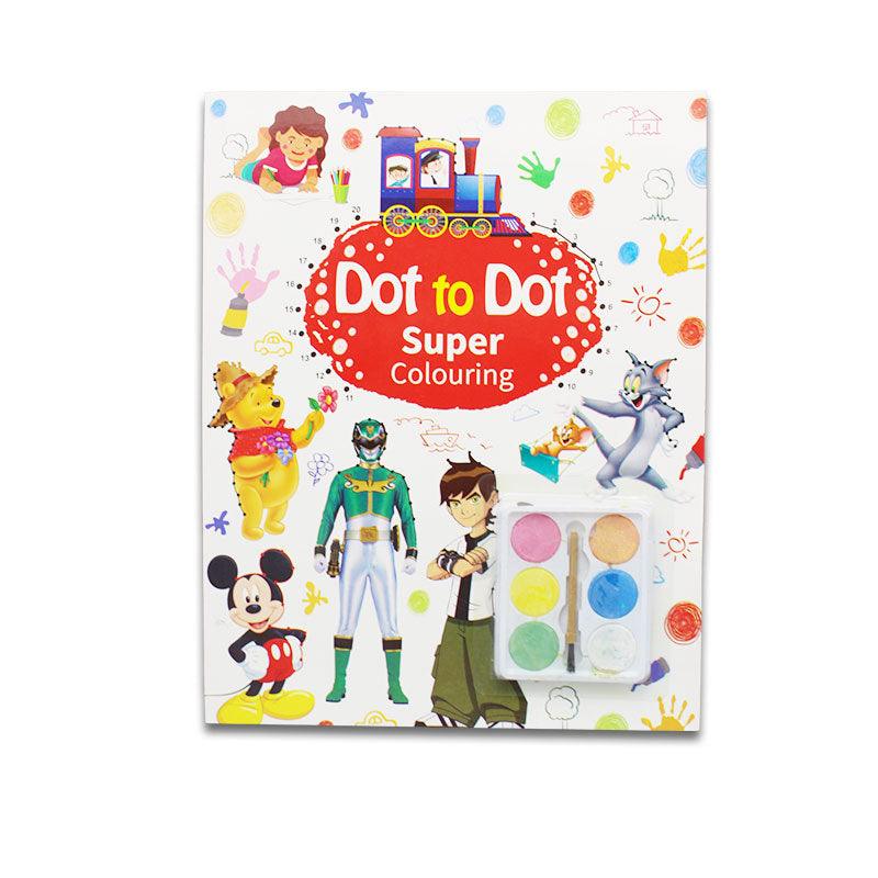 Dot to Dot Coloring Book with Water Colors