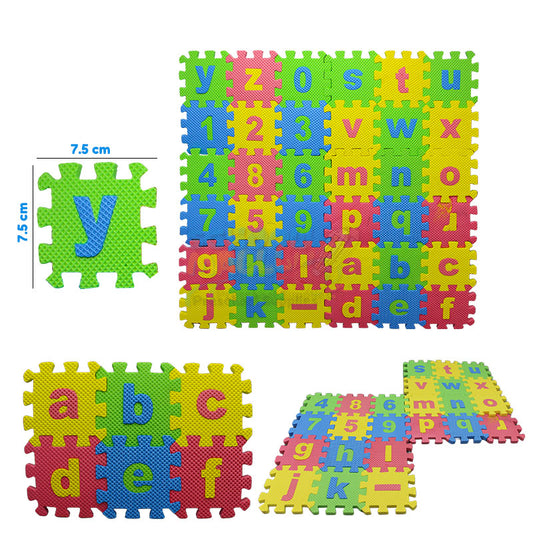 36 Pcs Eva Puzzle Mat abc,123 (0250B)