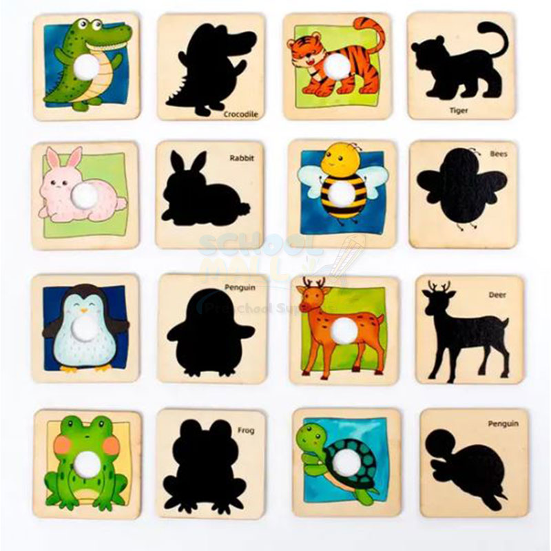 Spring Animals Shadow Puzzle Find the Shadow Animal Matching Jigsaw Puzzle – School Mall ...