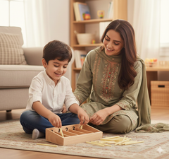Montessori Spindle Box With 45 Spindles toy