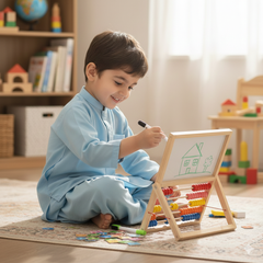 Wooden Multi Function Calculate bead Double Sided Sketchpad