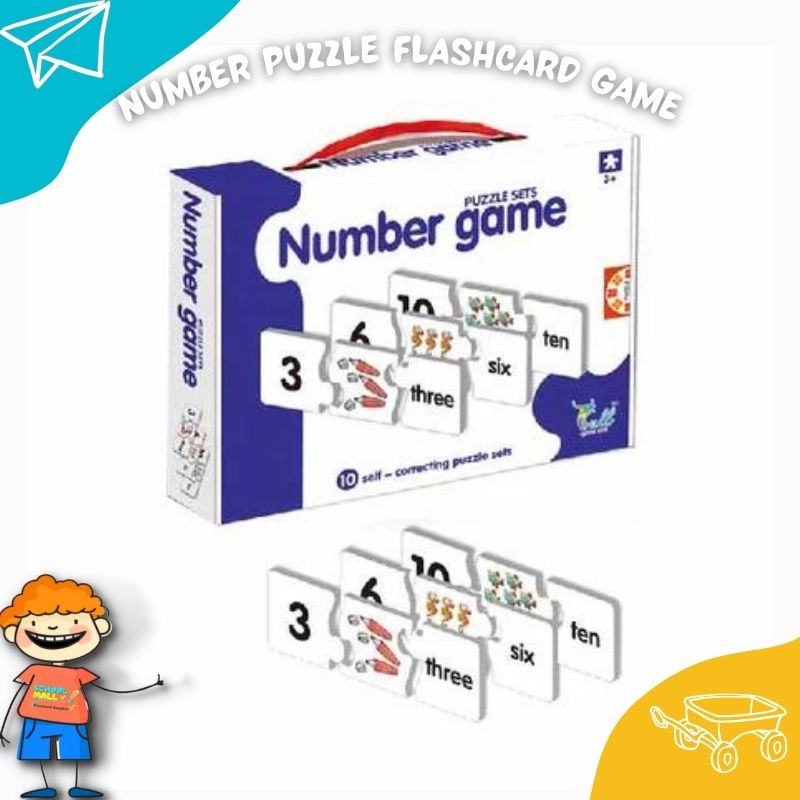 Number Puzzle Flashcards Game Set