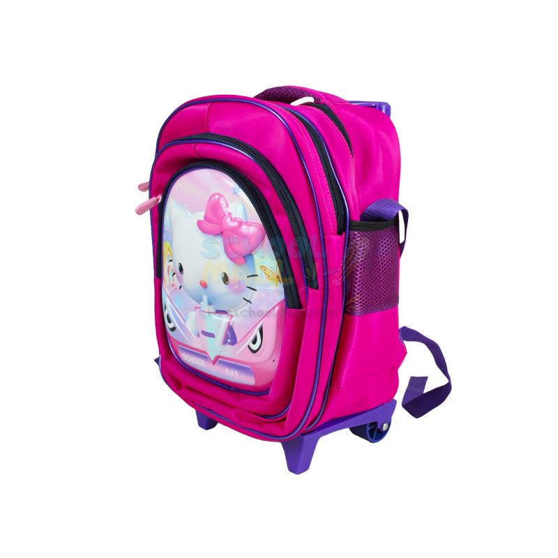 Hello Kitty Embossed Trolley School Bag 15"