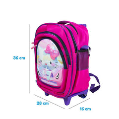 Hello Kitty Embossed Trolley School Bag 15"