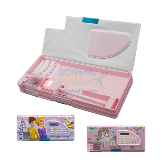 Jumbo Geometry Box with Calculator & Light for Girls