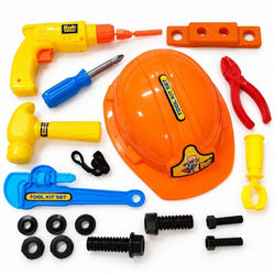 Kids Builder Tool Kit Set with Safety Helmet 00801
