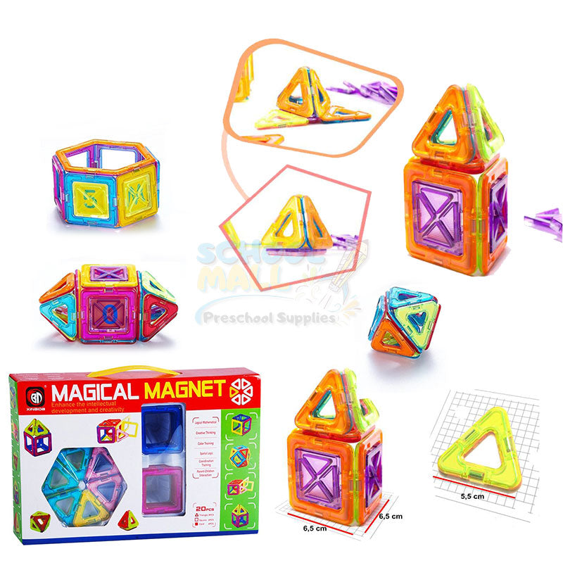 20 Pcs Magical Magnet Building Blocks – School Mall - Educational Toys ...