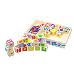 Montessori Wooden Beaded Building Blocks Game