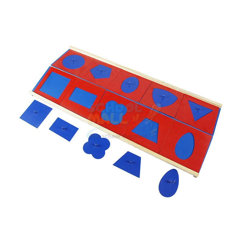 Montessori Wooden Geometric Metal inset Shapes