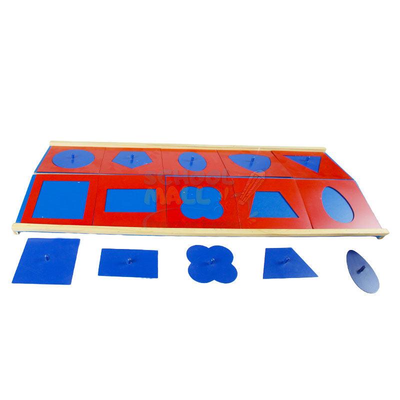 Montessori Wooden Geometric Metal inset Shapes – School Mall ...