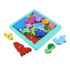 Montessori Wooden Sea Animals Jigsaw Puzzle Board