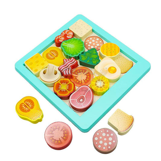 Montessori Wooden Vegetables Jigsaw Puzzle Board