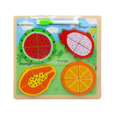 Multifunctional Wooden Puzzle Drawing Board