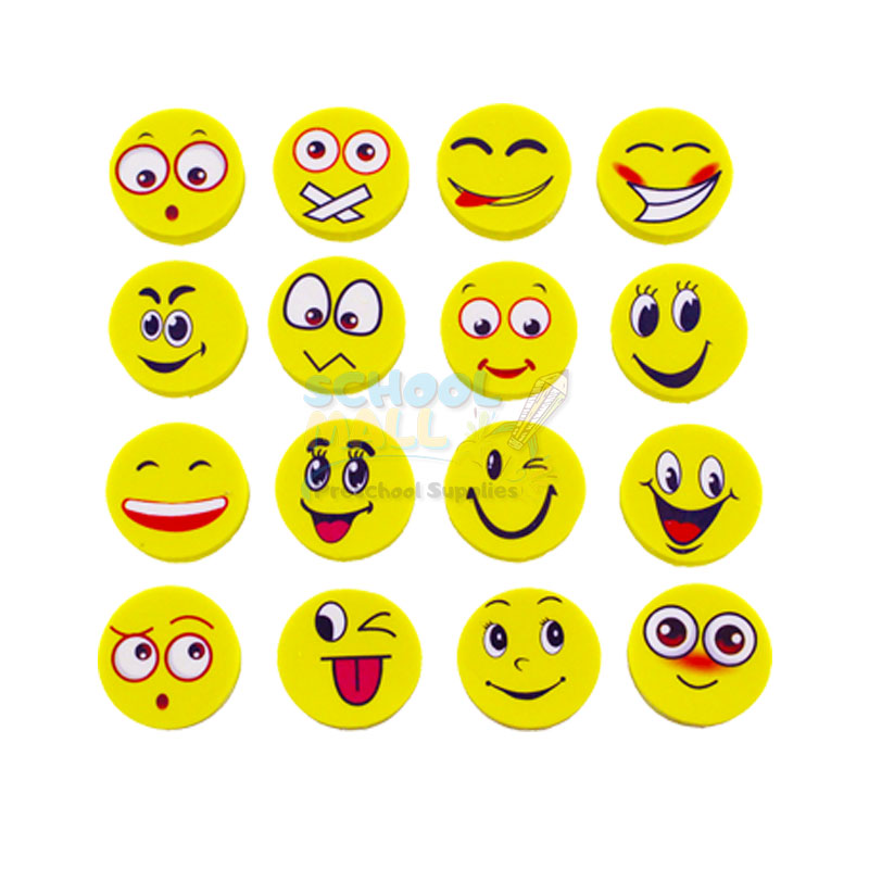 Pair of 4 Emoji Face Erasers