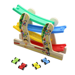 Racing Rail Car Toy for Kids Wooden