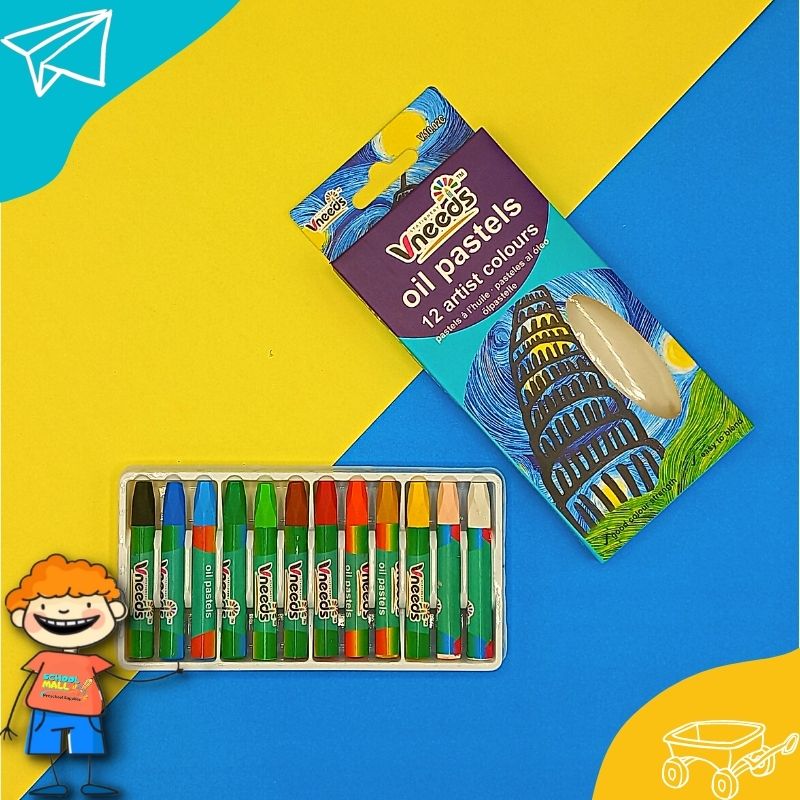 Vneeds Oil Pastels 12 Colours