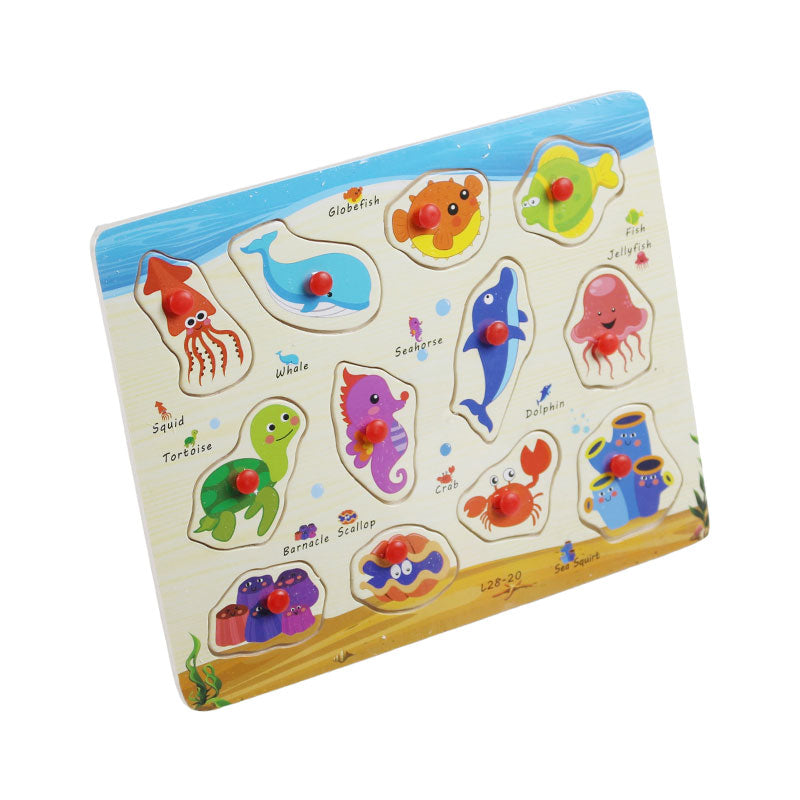 Peg Puzzle Board Wooden 