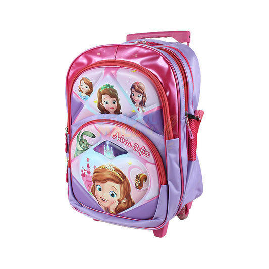 Sofia Embossed Trolley School Bag 17 inch 1756 School Mall Educational Toys Preschool Supplies Store