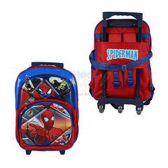 Spiderman  Embossed Trolley School Bag 17 inch (1756)