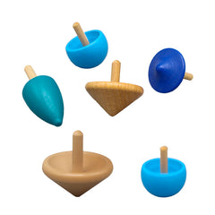 4 PCs Wooden Spinning Top