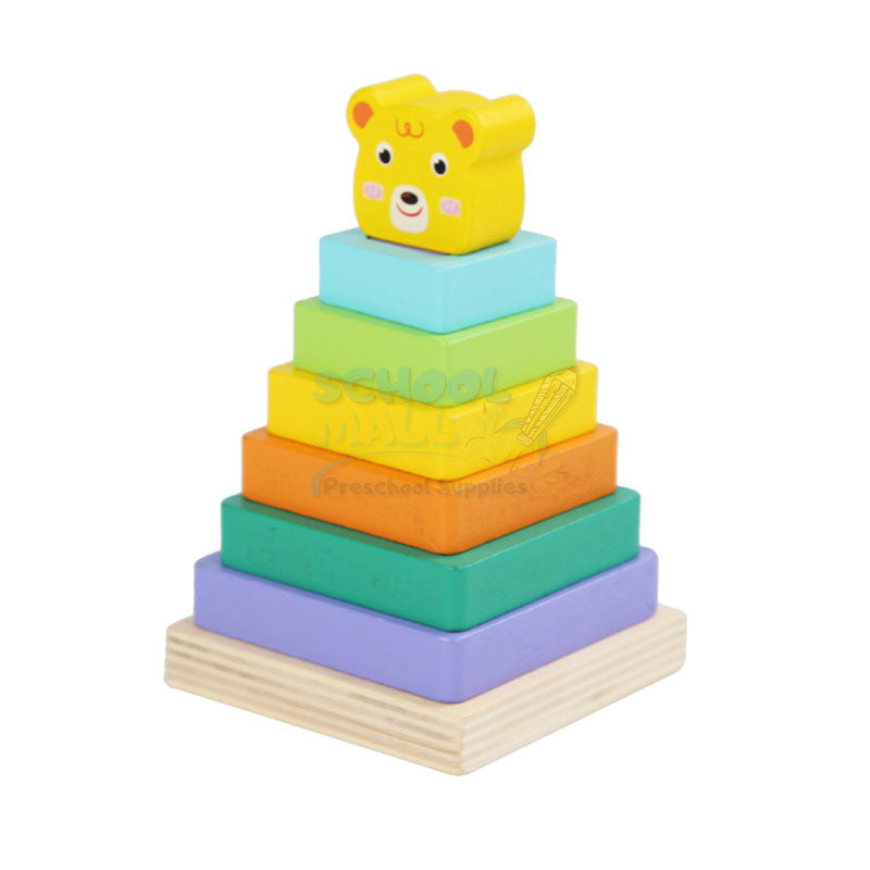 Stacking Building Block Animal Geometric Tower Wooden