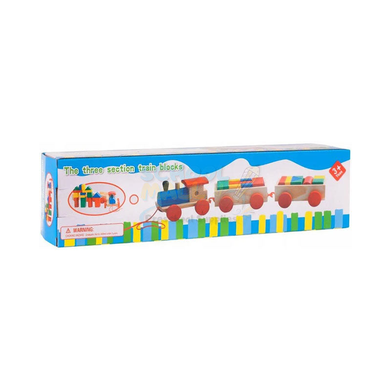 The Three Section Train Blocks Wooden Toy #1865 – School Mall ...
