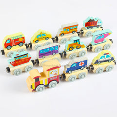 Wooden Magnetic Transport Little Train 11 Pcs #1861