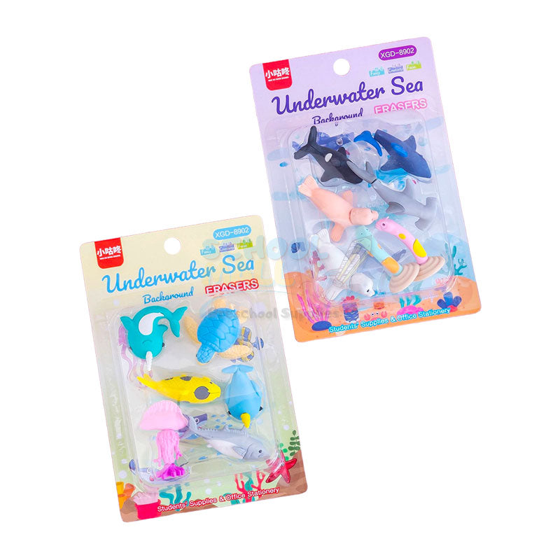 Underwater Sea Background Erasers for Kids