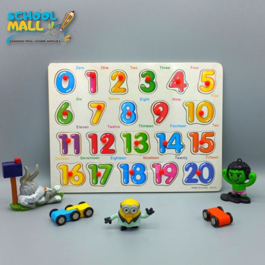 Wooden Puzzle Numbers Board