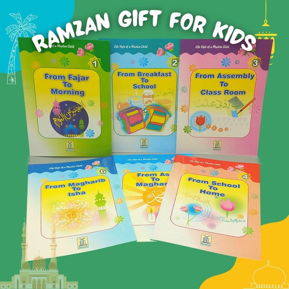 Daily Routine Prayer Islamic Book Set for Kids -English