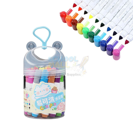 Washable Color Markers Set 24 Pcs with Storage Case