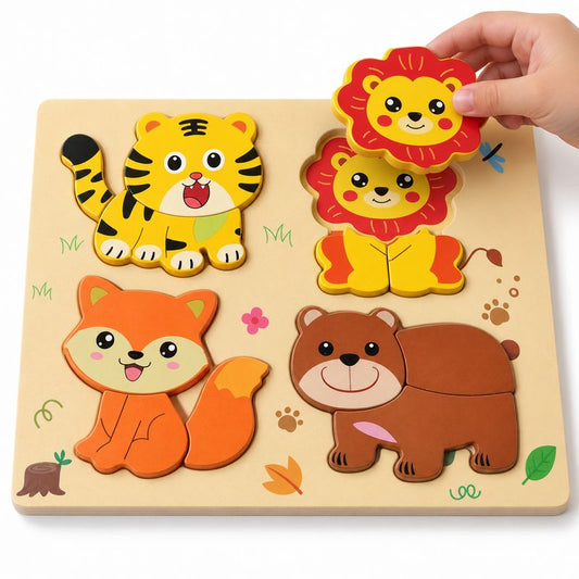 Jungle Buddies Wooden Puzzle Board 02170