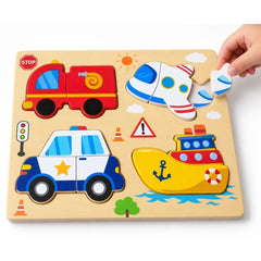 Little Travellers Wooden Transport Puzzle Board 02170