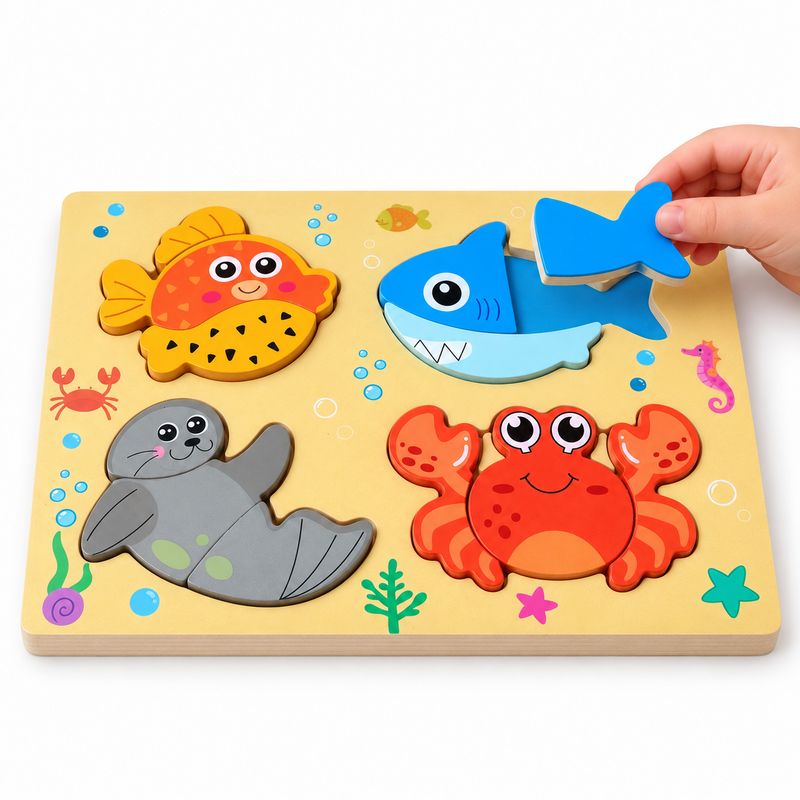 Ocean Buddies Wooden Puzzle Board 02170