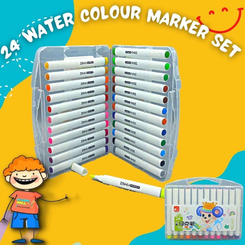 24 Water Colour Soft Tip Marker Set