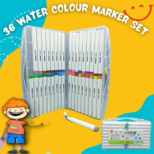 36 Water Colour Soft Tip Marker Set