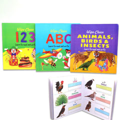 Wipe & Clean Books (123, ABC, Animal)