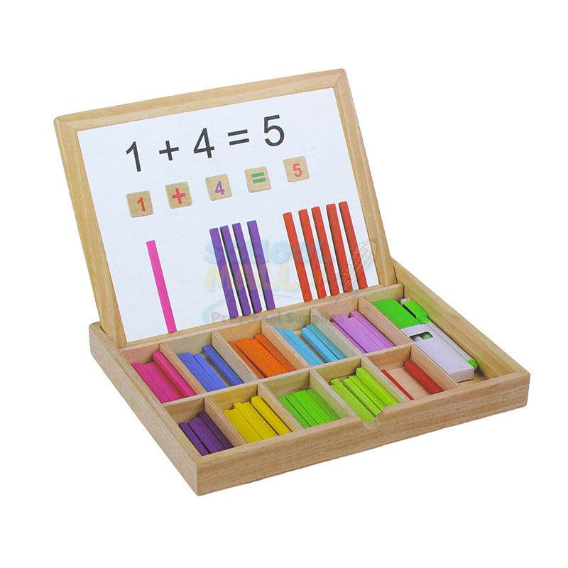 Wooden Arithmetic Colorful Stick Learning Box 1553