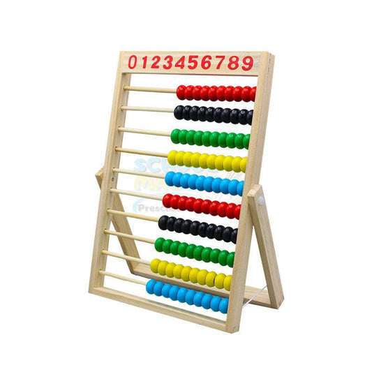 Wooden Colorful Beads Abacus with Stand (1729)